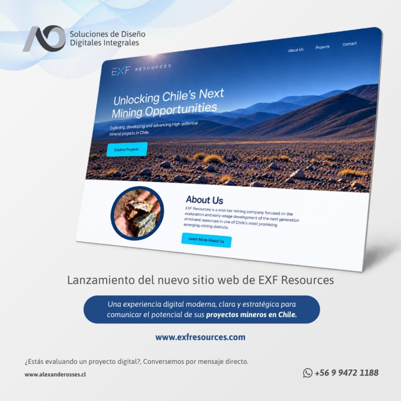 Vista del proyecto EXF Resources